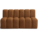  Manufacturer Color_Saddle -- Arc 60" Saddle Velvet Upholstered 2 pc Modular Sectional IMAGE 1