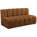  Manufacturer Color_Saddle -- Arc 60" Saddle Velvet Upholstered 2 pc Modular Sectional IMAGE 5