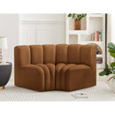  Manufacturer Color_Saddle -- Arc 60" Saddle Velvet Upholstered 2 pc Modular Sectional IMAGE 2