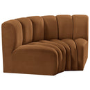  Manufacturer Color_Saddle -- Arc 60" Saddle Velvet Upholstered 2 pc Modular Sectional IMAGE 5