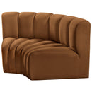  Manufacturer Color_Saddle -- Arc 60" Saddle Velvet Upholstered 2 pc Modular Sectional IMAGE 6