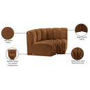  Manufacturer Color_Saddle -- Arc 60" Saddle Velvet Upholstered 2 pc Modular Sectional IMAGE 9