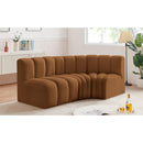 Manufacturer Color_Saddle -- Arc 84" Saddle Velvet Upholstered 3 pc Modular Sectional IMAGE 2