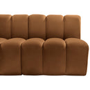  Manufacturer Color_Saddle -- Arc 84" Saddle Velvet Upholstered 3 pc Modular Sectional IMAGE 8