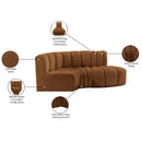 Manufacturer Color_Saddle -- Arc 70" Saddle Velvet Upholstered 3 pc Modular Sectional IMAGE 10