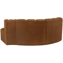  Manufacturer Color_Saddle -- Arc 70" Saddle Velvet Upholstered 3 pc Modular Sectional IMAGE 3