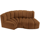  Manufacturer Color_Saddle -- Arc 70" Saddle Velvet Upholstered 3 pc Modular Sectional IMAGE 4
