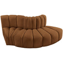  Manufacturer Color_Saddle -- Arc 77" Saddle Velvet Upholstered 3 pc Modular Sectional IMAGE 4
