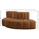  Manufacturer Color_Saddle -- Arc 77" Saddle Velvet Upholstered 3 pc Modular Sectional IMAGE 8