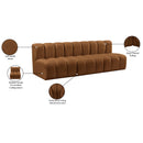  Manufacturer Color_Saddle -- Arc 89.5" Saddle Velvet Upholstered 3 pc Modular Sectional IMAGE 10