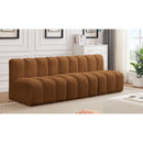  Manufacturer Color_Saddle -- Arc 89.5" Saddle Velvet Upholstered 3 pc Modular Sectional IMAGE 2
