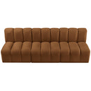  Manufacturer Color_Saddle -- Arc 89.5" Saddle Velvet Upholstered 3 pc Modular Sectional IMAGE 4
