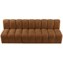 Meridian Arc Saddle Velvet 3 pc Modular Sectional IMAGE 4