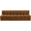  Manufacturer Color_Saddle -- Arc 89.5" Saddle Velvet Upholstered 3 pc Modular Sectional IMAGE 6