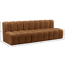  Manufacturer Color_Saddle -- Arc 89.5" Saddle Velvet Upholstered 3 pc Modular Sectional IMAGE 9