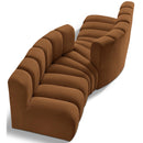  Manufacturer Color_Saddle -- Arc 108" Saddle Velvet Upholstered 4 pc Modular Sectional IMAGE 1