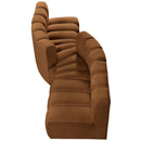 Manufacturer Color_Saddle -- Arc 108" Saddle Velvet Upholstered 4 pc Modular Sectional IMAGE 4