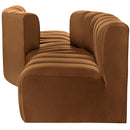  Manufacturer Color_Saddle -- Arc 108" Saddle Velvet Upholstered 4 pc Modular Sectional IMAGE 5