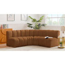  Manufacturer Color_Saddle -- Arc 103" Saddle Velvet Upholstered 4 pc Modular Sectional IMAGE 2