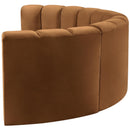 Meridian Arc Saddle Velvet 4 pc Modular Sectional IMAGE 7