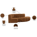  Manufacturer Color_Saddle -- Arc 104" Saddle Velvet Upholstered 4 pc Modular Sectional IMAGE 11
