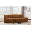  Manufacturer Color_Saddle -- Arc 104" Saddle Velvet Upholstered 4 pc Modular Sectional IMAGE 2