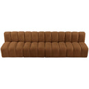  Manufacturer Color_Saddle -- Arc 119" Saddle Velvet Upholstered 4 pc Modular Sectional IMAGE 4