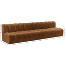 Manufacturer Color_Saddle -- Arc 119" Saddle Velvet Upholstered 4 pc Modular Sectional IMAGE 9