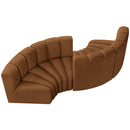  Manufacturer Color_Saddle -- Arc 102" Saddle Velvet Upholstered 4 pc Modular Sectional IMAGE 4