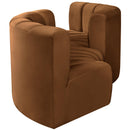  Manufacturer Color_Saddle -- Arc 102" Saddle Velvet Upholstered 4 pc Modular Sectional IMAGE 5