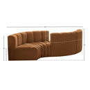  Manufacturer Color_Saddle -- Arc 102" Saddle Velvet Upholstered 4 pc Modular Sectional IMAGE 7