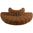 Meridian Arc Saddle Velvet 4 pc Modular Sectional IMAGE 4