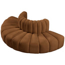  Manufacturer Color_Saddle -- Arc 90" Saddle Velvet Upholstered 4 pc Modular Sectional IMAGE 5