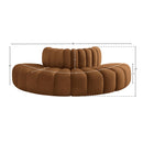 Manufacturer Color_Saddle -- Arc 90" Saddle Velvet Upholstered 4 pc Modular Sectional IMAGE 8