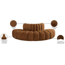  Manufacturer Color_Saddle -- Arc 90" Saddle Velvet Upholstered 4 pc Modular Sectional IMAGE 9