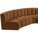  Manufacturer Color_Saddle -- Arc 133" Saddle Velvet Upholstered 5 pc Modular Sectional IMAGE 12