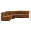  Manufacturer Color_Saddle -- Arc 133" Saddle Velvet Upholstered 5 pc Modular Sectional IMAGE 14