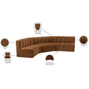  Manufacturer Color_Saddle -- Arc 133" Saddle Velvet Upholstered 5 pc Modular Sectional IMAGE 15