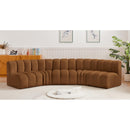  Manufacturer Color_Saddle -- Arc 133" Saddle Velvet Upholstered 5 pc Modular Sectional IMAGE 2