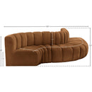  Manufacturer Color_Saddle -- Arc 122" Saddle Velvet Upholstered 5 pc Modular Sectional IMAGE 10