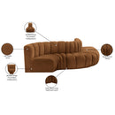  Manufacturer Color_Saddle -- Arc 122" Saddle Velvet Upholstered 5 pc Modular Sectional IMAGE 11