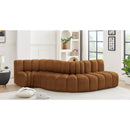  Manufacturer Color_Saddle -- Arc 122" Saddle Velvet Upholstered 5 pc Modular Sectional IMAGE 2