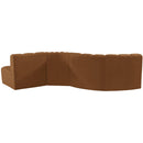 Meridian Arc Saddle Velvet 5 pc Modular Sectional IMAGE 3