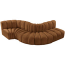  Manufacturer Color_Saddle -- Arc 122" Saddle Velvet Upholstered 5 pc Modular Sectional IMAGE 4