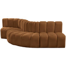  Manufacturer Color_Saddle -- Arc 122" Saddle Velvet Upholstered 5 pc Modular Sectional IMAGE 6