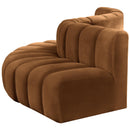  Manufacturer Color_Saddle -- Arc 122" Saddle Velvet Upholstered 5 pc Modular Sectional IMAGE 7