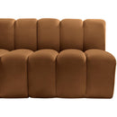 Meridian Arc Saddle Velvet 5 pc Modular Sectional IMAGE 8