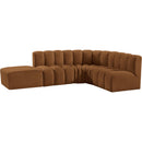  Manufacturer Color_Saddle -- Arc 127" Saddle Velvet Upholstered 5 pc Modular Sectional IMAGE 10