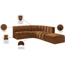  Manufacturer Color_Saddle -- Arc 127" Saddle Velvet Upholstered 5 pc Modular Sectional IMAGE 17