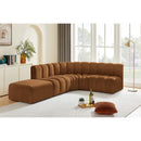  Manufacturer Color_Saddle -- Arc 127" Saddle Velvet Upholstered 5 pc Modular Sectional IMAGE 3